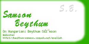 samson beythum business card